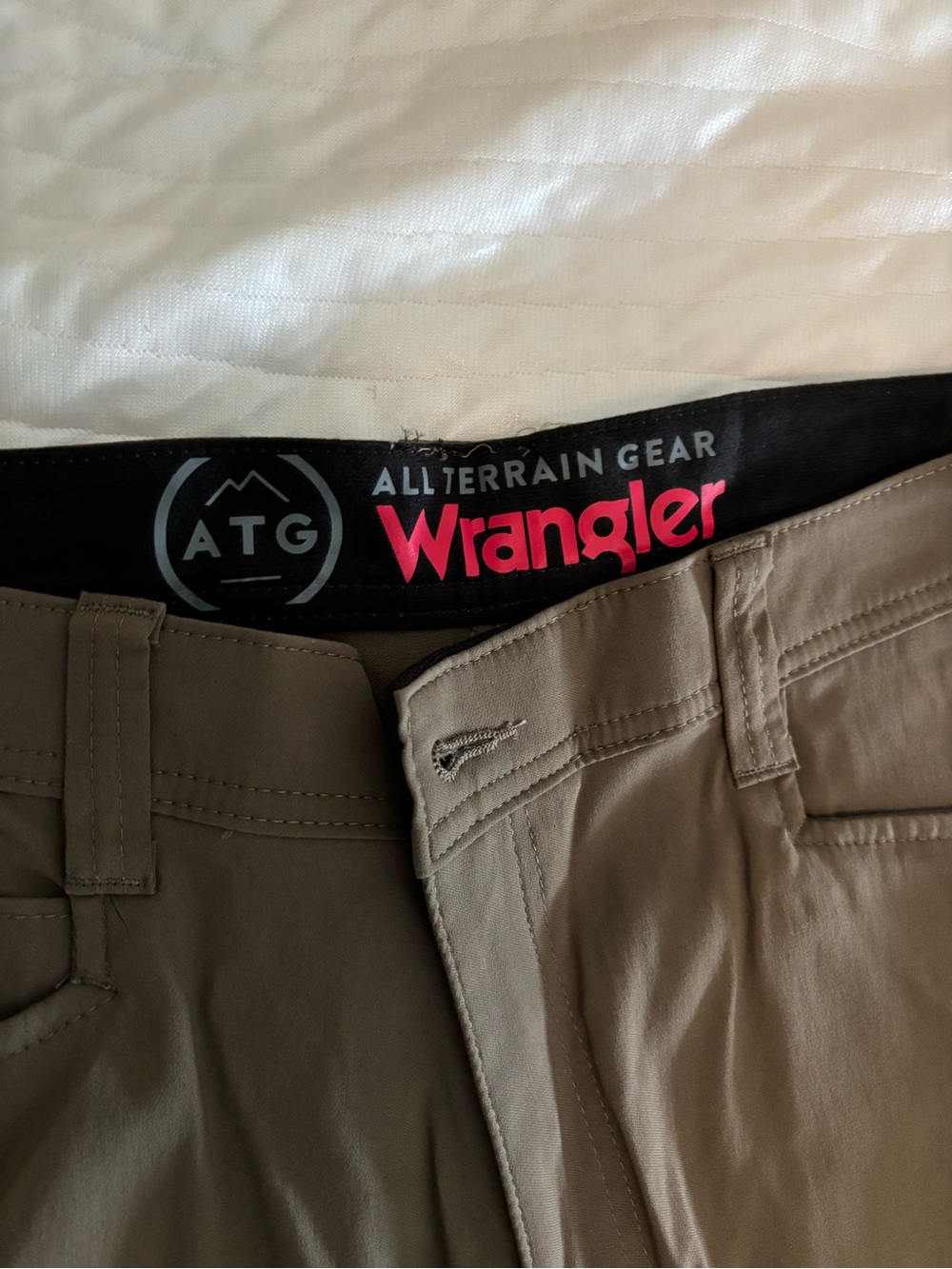 Wrangler ATG Dual-Tone Olive and Khaki Men's Chinos